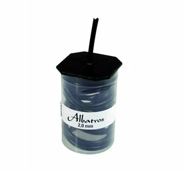 Albatros Dobber Siliconen Zwart 1.0mm / 1meter 3 Albatros Dobber Siliconen Zwart 1.0mm / 1meter